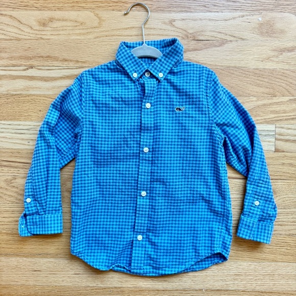 Vineyard Vines Other - Vineyard Vines Kids Blue Gingham Shirt 4t